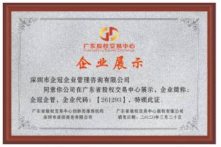 广东股权交易中心企业代码【261293】